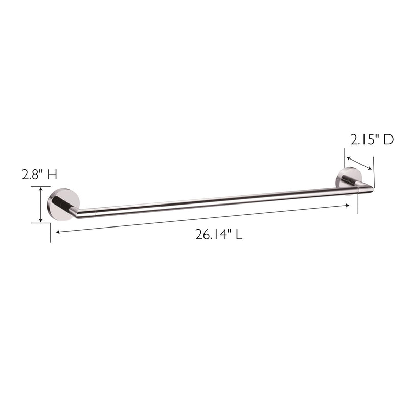 Graz 24-inch Towel Bar in Polished Chrome