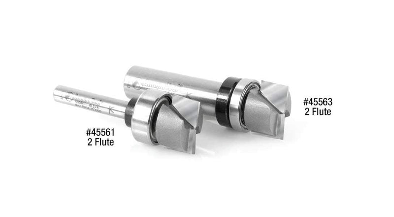 Amana Tool - 45563 Carbide Tipped Bottom Cleaning 3/4 Dia x 7/16 x 1/2" Shank with Upp