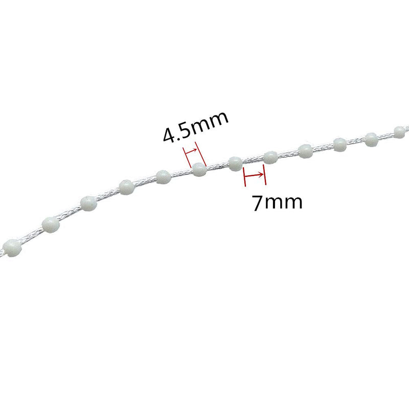 YEQIN Roller and Roman Shade Beaded Chain Cord Repair 10 Yard Style2 4.5mm X 7mm (Beads Spacing)