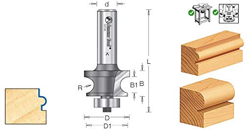 Amana Tool - 54172 Carbide Tipped Corner Round 3/8 Radius x 1-1/2 Dia x 1" 2 Shank
