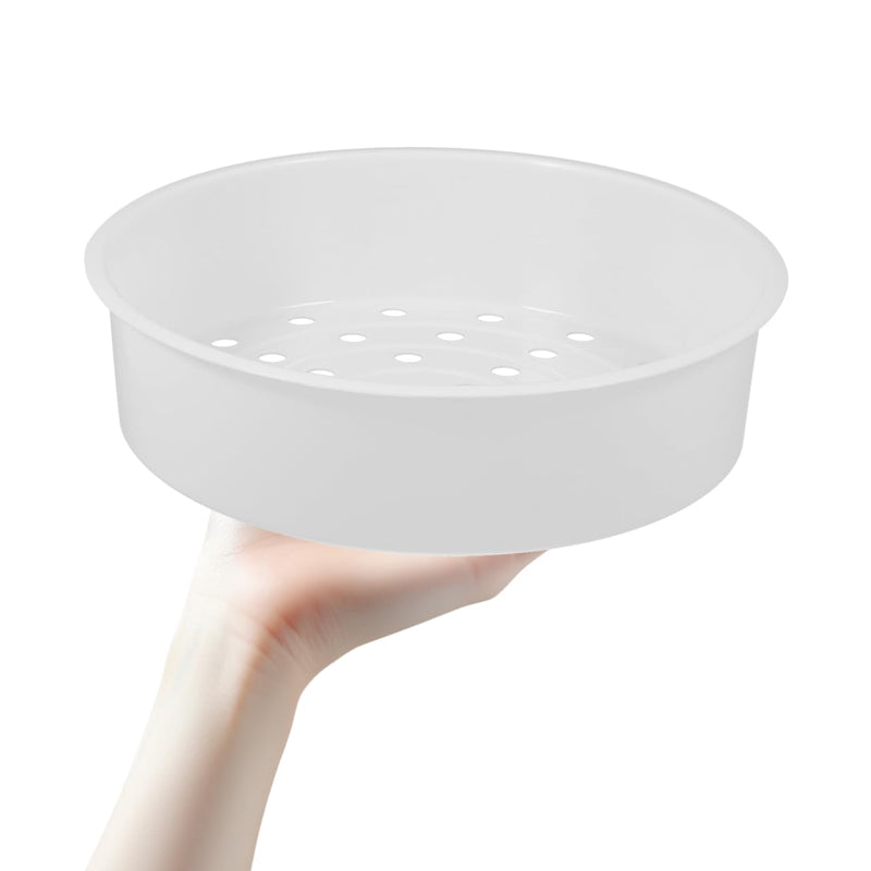 2pcs Plastic Steamer Basket for Rice Cooker: Stackable Round Steaming Tray Insert for Vegetables, Seafood, Eggs, and Desserts, Fits 3L & 5L Cookers, Kitchen Cookware Supplies