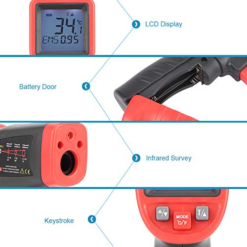 Handheld Digital Thermometer LCD -50 ℃ ~ 1050 ℃ Industrial Grade | Portable Temperature Meter with Backlit Display for HVAC Automotive Food Processing