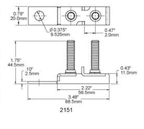 Blue Sea Systems 2151 Dual MRBF Terminal Fuse Block - 30 to 300A Terminal Mount Double Fuse