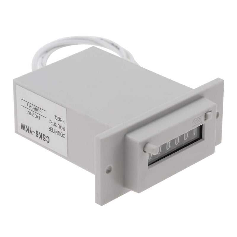CSK6-YKW 6 Electronic Counter Pulse Counter,Pulse Counter Module 24vac Impulse Counter Digit Electromagnetic Pulse Counter 110VAC220VDC24V (DC24V)