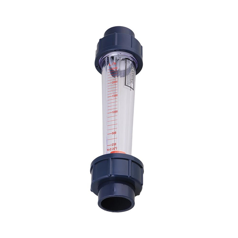Inline Liquid Flowmeter, Fluids Flowmeter with AS Plastic Cylindrical Body Works with DN25 1" Pipe Connection (250~2500L/H) 250~2500L/H