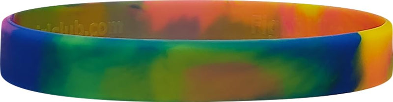 Cancer Sucks Silicone Wristbands for Awareness for All Cancers - Rainbow Tie-Dye (10 Pack) Rainbow Swirl