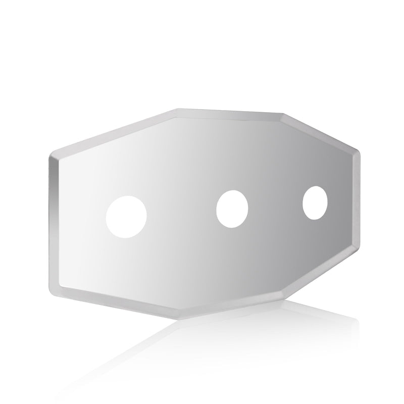 03-1654 Stainless Steel Smitty Plate, 8-Inch Center, Three Hole Shower Wall Cover