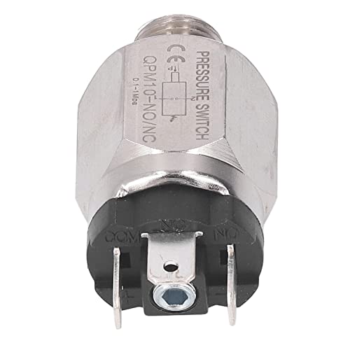 Garosa 1/4 Inch Thread Pneumatic Adjustable Diaphragm Pressure Switch Normally Open/Closed Stainless Steel Rubber for Air Compressor Water Control Systems