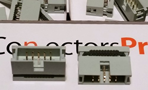 Pc Accessories - Connectors Pro 10-Pack 2X5 10P Dual Rows 2.54mm 0.1" Pitch Shrouded IDC Male Header, 10 Pins Connectors