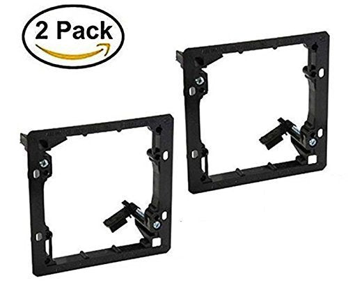 iMBAPrice Dual Gang (2-Gang) Low Voltage Mounting Bracket - Black (Pack of 2) 2 Gang