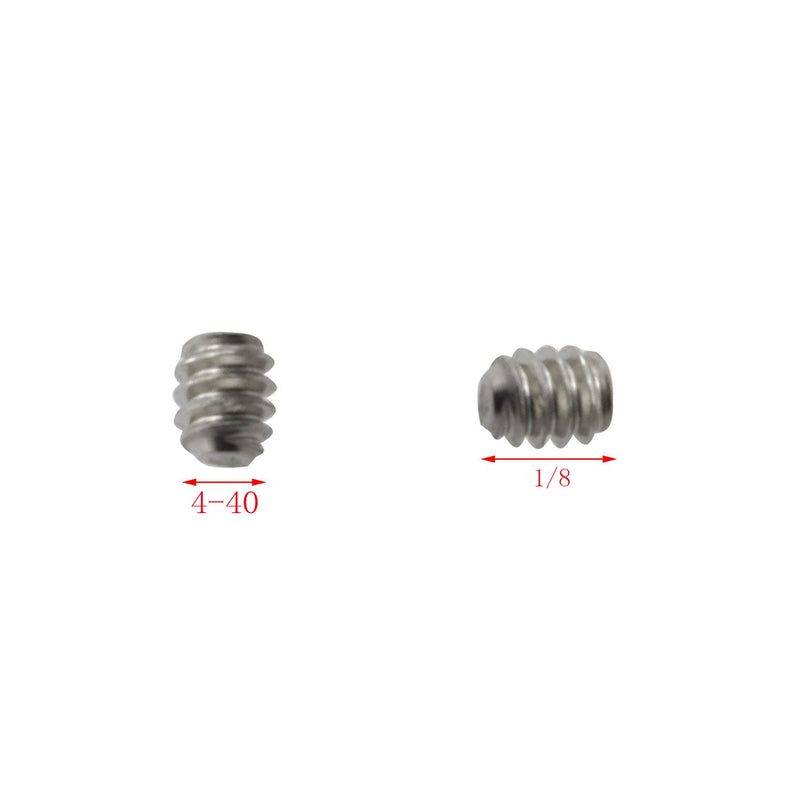 25pcs 4-40 x 1/8" Stainless Steel Allen Head Hex Hexagon Socket Set Screws Cup Point with Hex Key Wrench 4-40 x 1/8 Inch
