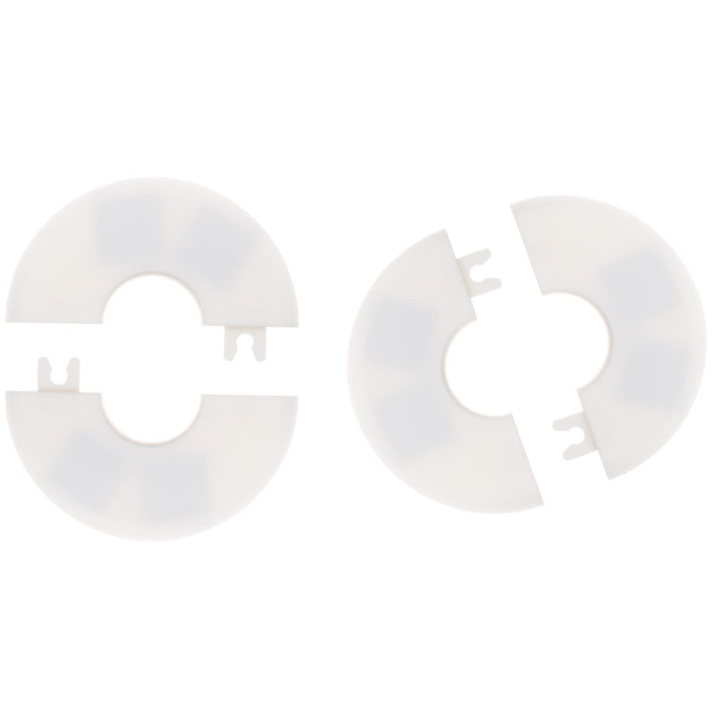 2pcs Wall Split Flange ABS Plumbing Cover Plates Self-Adhesive Escutcheon Plate Cover for Water Pipe Faucet Decoration Accessories (26mm / 1.02inch White) 26mm
