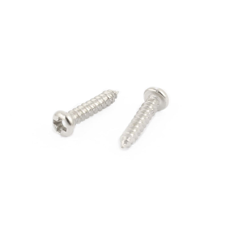 uxcell 100pcs M2 X 10mm Stainless Steel Phillips Pan Round Head Self Tapping Screws M2x10mm 100