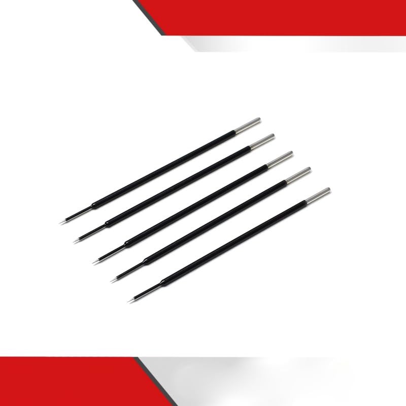 Colorado Micro Dissection Needle Straight 5cm, Set of 5 Pcs, Point Made in Tungsten Carbide (12cm) 12cm
