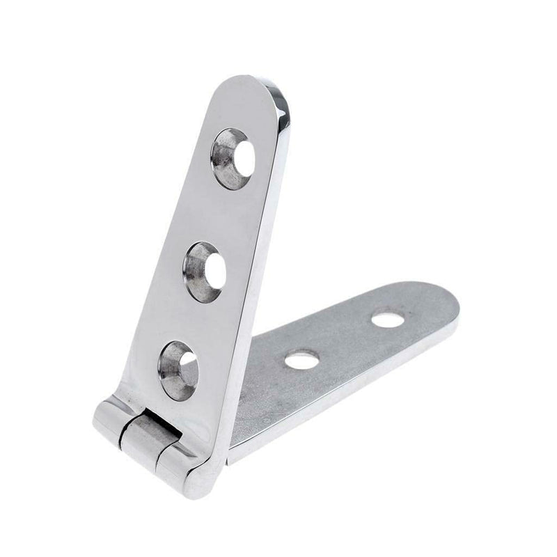 Pair of 6'' x 1" Cast Hatch Strap Deck Door Hinge 316 Stainless Steel Marine Strap Hinges Casting 6 Holes w/Fasteners for Boat Yacht RVs