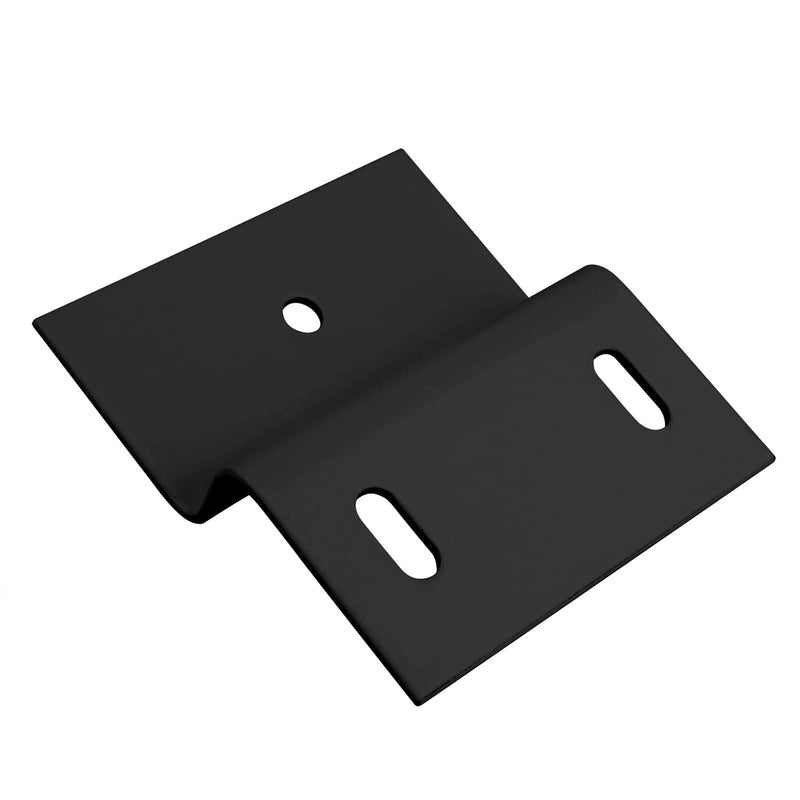 10 PCS Black Z Bracket Double Angle Channel Profile Corner Brace Mounting, Steel Furniture Support Connectors, Thickness 2 mm