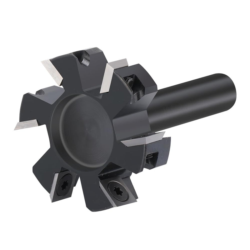 CNC Spoilboard Surfacing Router Bit 1/2'' Shank, Slab Flattening Router Bit with 2" Cutting Diameter, Planing Bit for Woodworking with 6 Carbide Inserts