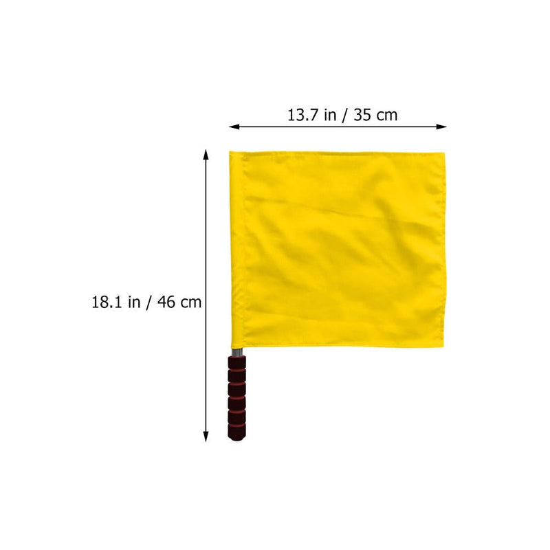 Yardwe 3PCS Referee Flag, Stainless Steel Hand Flag with Sponge Handle, Hand Signal Flag Training Sports Flags for Soccer Volleyball Basketball Football Competition