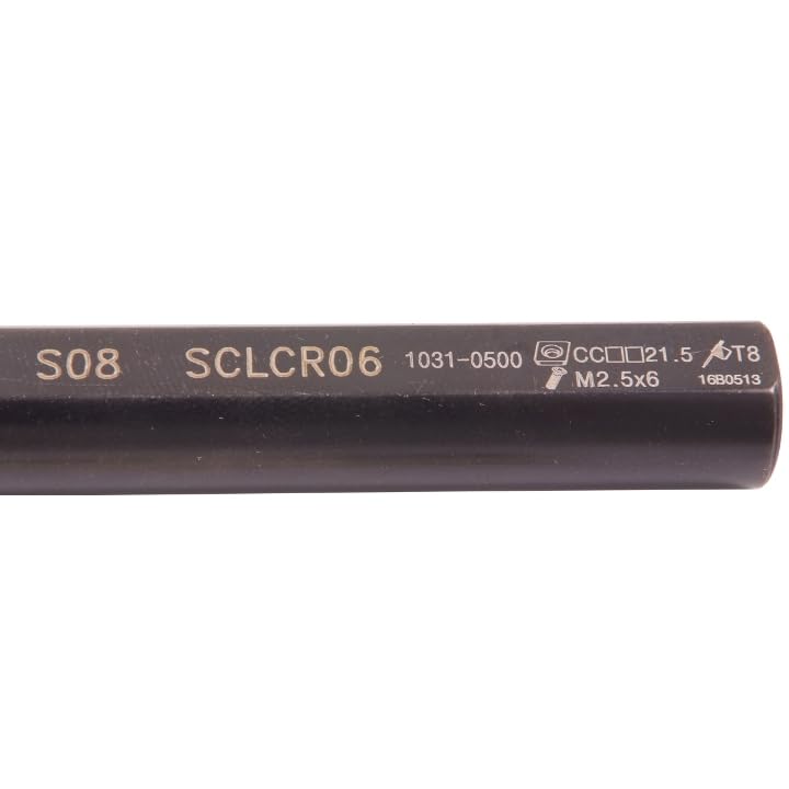 HHIP 1031-0500 S08 SCLCR06 Mini Indexable Boring Bar 5.00" OAL, 1/2" Shank S08 SCLCR06 Boring Bar Style