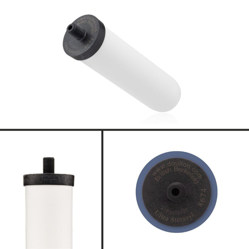 British Berkefeld Doulton Water Element Candle Compatible with Berkey Water Filter Replacement for BB9-2 Gravity Water Filter System 1- Single