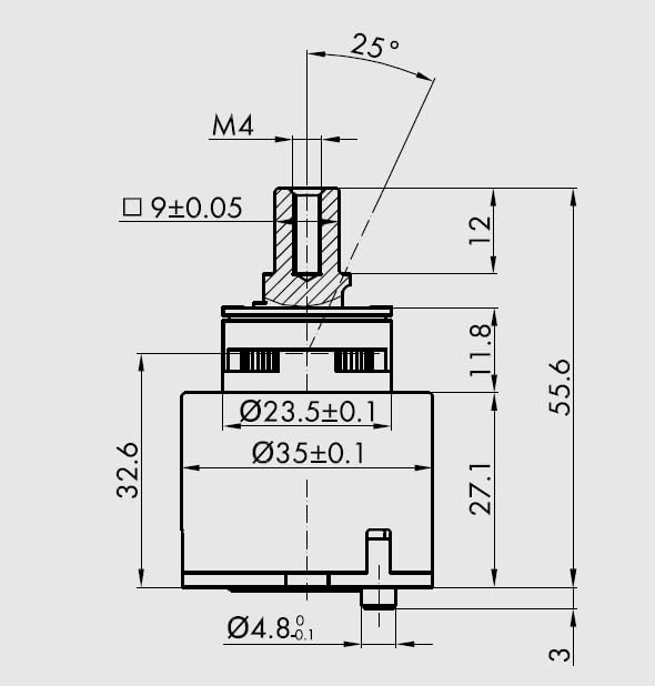 K35A Faucet Cartridge, Replacement Cartridge Compatible with La Torre, Gerber, Danze & Moen, Single Lever Shower Tub Repair, Tub Faucet Cartridges-KEROX K35A