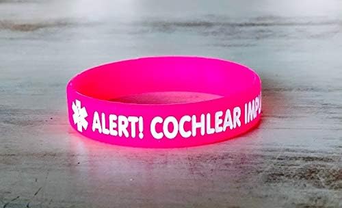 Cochlear Implant Medical Alert Band Pink Medium (7.09")