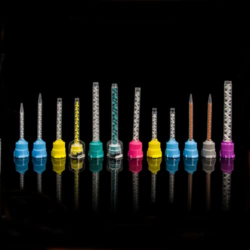 S&D USA FDA & TUV CE 1 Pack = 50PCS Dental Silicone HP Mixing Tips Intral-Oral Tip Dynamic Mixer Brown & Sharp Tip