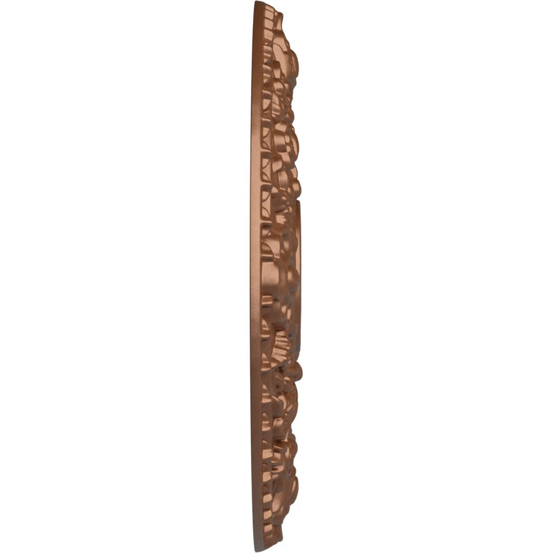 Ekena Millwork CM18ROPOS Rose Ceiling Medallion, Polished Copper Hand-Painted Polished Copper
