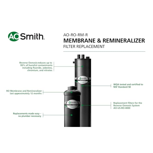 A. O. Smith AO-RO-RM-R Genuine Replacement | For Use with AO-US-RO-4000