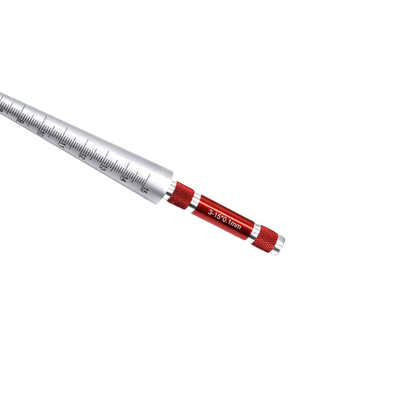 Hole Tapered Ruler, Calliper Gauge，Wide Application Taper Aperture Gauge,Round Hole Measuremen,Aperture Tester(3-15MM) 3-15MM