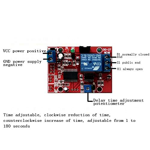 Taidacent 12V Voice-Activated Delay Switch Sound Detection Relay Module Sound Sensor Module Voice Alarm