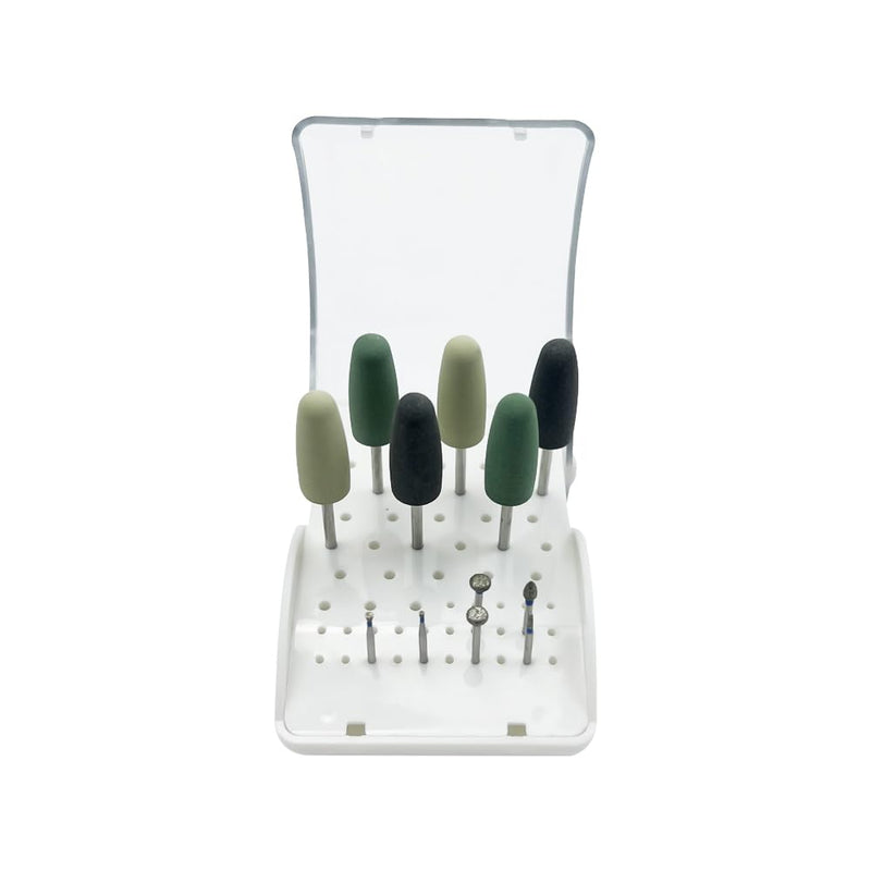 Dental Bur Blocks Station, YOUYA DENTAL 60 Holes Dental Bur Autoclavable Case Organizer with Cover Case, Dental Burs Holder Organizer for Slow Speed High Speed Burs Diamond Burs Drill Dentist Tool White
