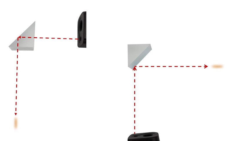 25 mm Glass Right Angle Triangle Prism, Coated Reflecting Prism, Right Angle Prism Mirror, Component for Precision Optical Instruments