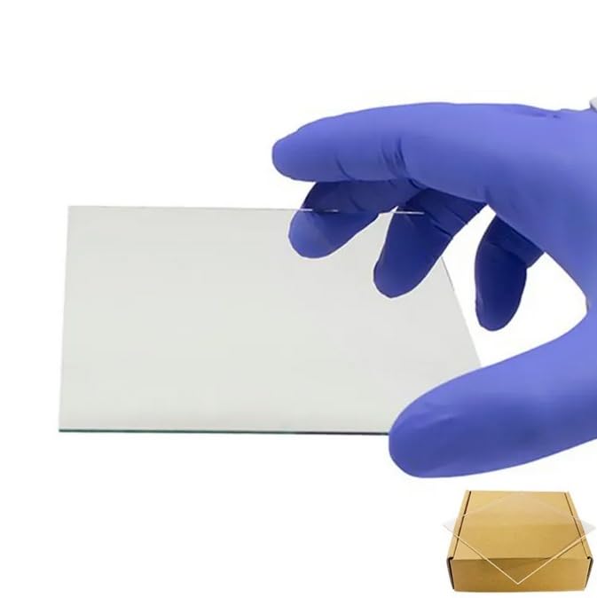 ITO-Coated Conductive Glass Slides, Indium Tin Oxide Glass Substrate, Resistance 7-10 ohm/sq (10 Pcs) (50×50x0.7mm, 10pcs) 50×50x0.7mm, 10pcs