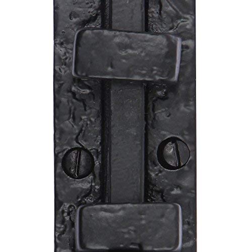 Set of 2 Iron Surface Door Slide Bolt, 5 3/8 x 1 1/2 Inch, Gate Latch, Black Powder Coat Finish