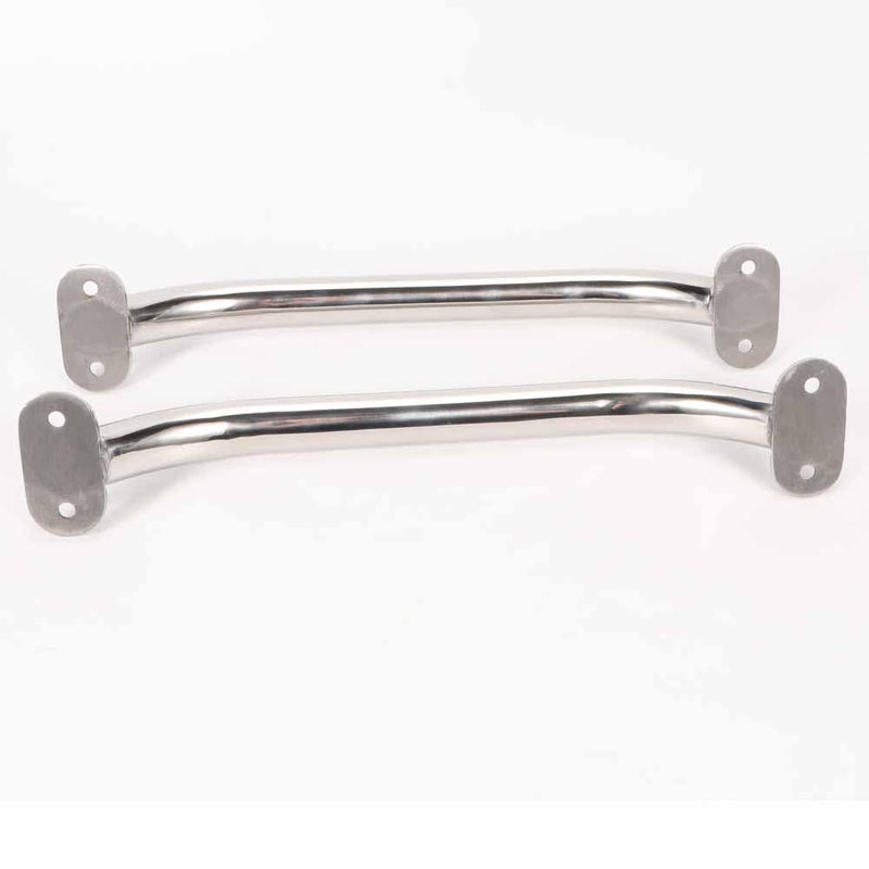 12" Oval Handrail Polished Grab Handle Stainless Steel Handrail for Marine Yacht/RV (2PCS)