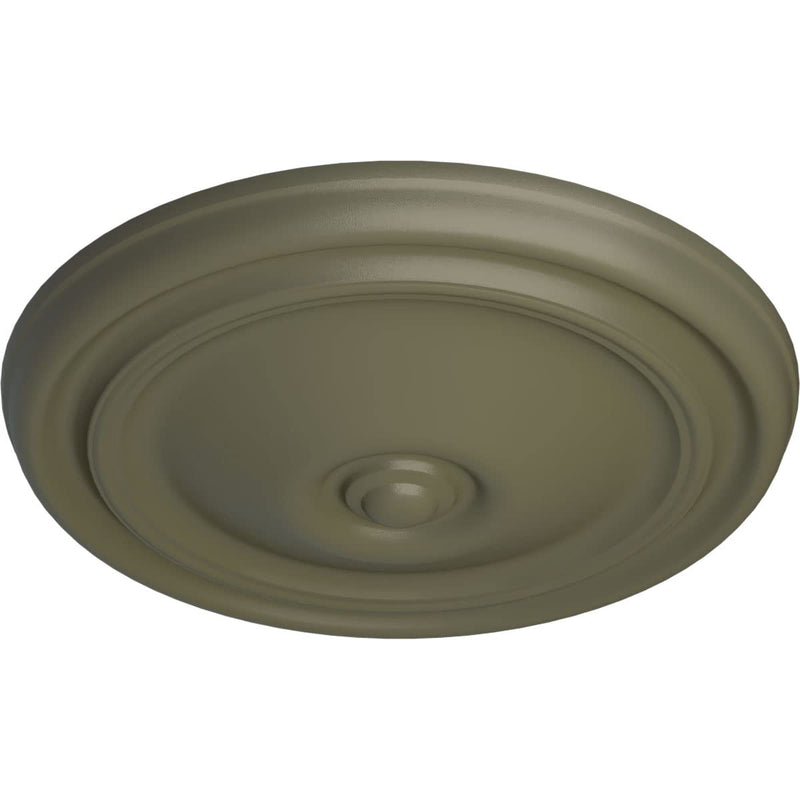 Ekena Millwork CM12RESSF 12"OD X 1 3/4"P Reece Ceiling Medallion Fits Canopies Up to 2 3/8", Spartan Stone Spartan Stone (Flat Finish)