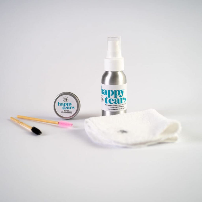 Happy Tears® Starter Kit for Dog Tear Stain Removal - Natural, Safe & Effective Tear Stain Cleaner For White Dogs, Puppies, Bulldogs, Frenchies & More - PawsPlanet Australia