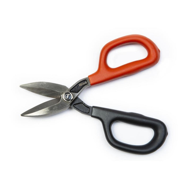 Crescent Wiss 7" Straight Pattern Tinner Snips - Tin Snips for HVAC & Sheet Metal Cutting - With Drop-Forged Steel Blades, Adjustable Pivot Bolt & Durometer Grips - Metal Snips - WDF7S