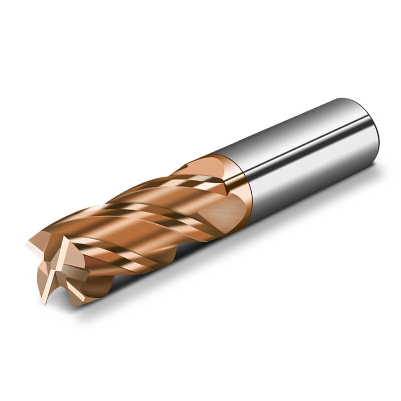 1/8" 3/16" 1/4" 5/16" 3/8" Carbide End Mills Set - Solid Carbide (Tungsten Carbide + Cobalt) - 5Pcs 4 Fulte CNC Mill Bits for Steel - TISIN Coated