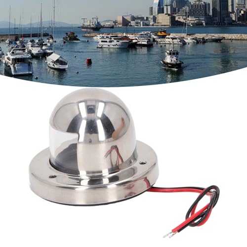 Walfront LED Stern Light for Boats IP66 Marine Navigation Light 2NM Visibility 12V DC Stainless Steel for Yachts Pontoon up to 39.4ft (12m) for Sailboats