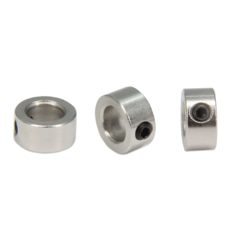 10 Pcs Lock Collar 6mm Shaft Lock Collar T6 Lead Screw Lock Ring for CNC Parts (6mm-Silver) 6mm-Silver