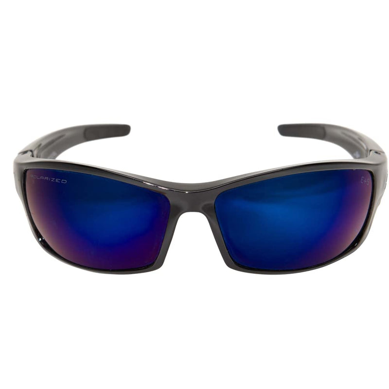 EDGE Reclus Polarized Safety Glasses, High Impact Rated Z87.1+ Tested, Non-Slip Protective Eyewear, Lightweight Sunglasses Polarized Aqua Precision Blue Mirror Lenses One Size Casual