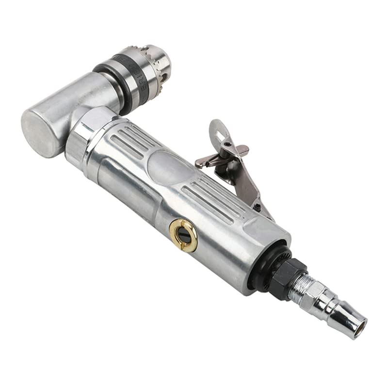 VIGAN Portable 1/4'' 90 Degree Air Drill Pneumatic Right Angle Drill Pistol Drill Power Screwdriver