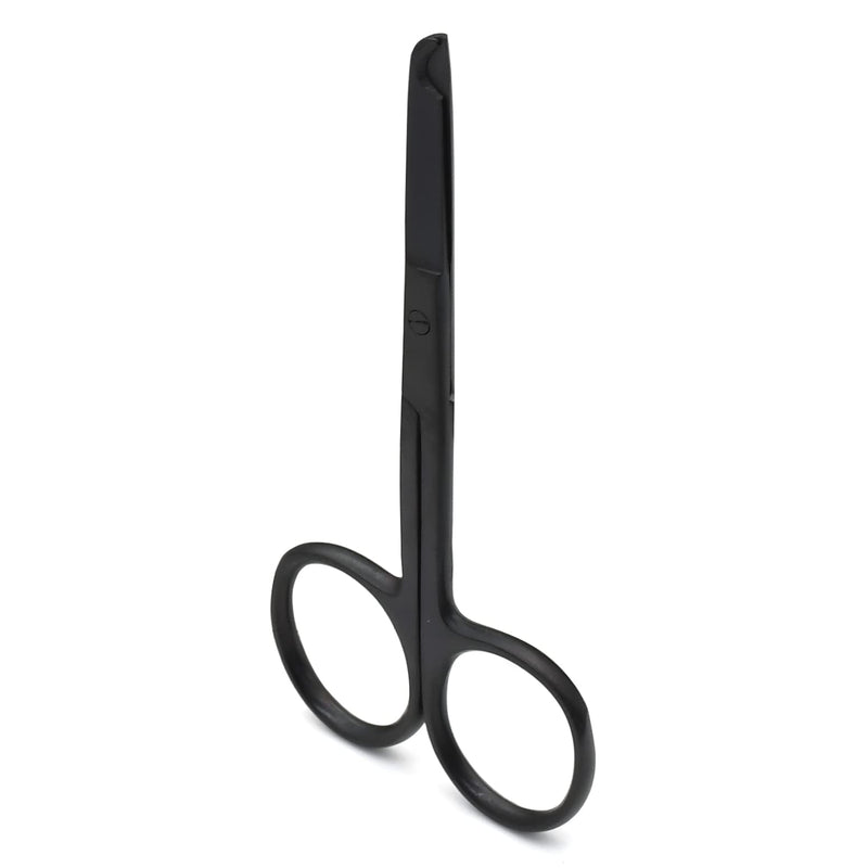3.5" Stitch Scissors with Black Color Coating - Premium Quality Instrument- Delicate Hook - Perfect for Suture Removal, First Aid, EMS Training (Straight)