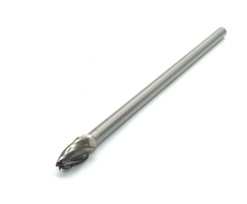 TEMO SF-3L6 NF Aluminum Cut Carbide Rotary Burr File, 3/8 Inch Head Roundtree, 1/4 Inch Diameter 6 Inch Long Shank 6" SF-3L6