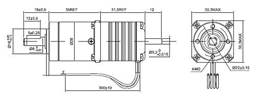 STEPPERONLINE 27:1 Planetary Gearbox Nema 11 Dual Shaft Geared Stepper Motor DIY Robot Camera