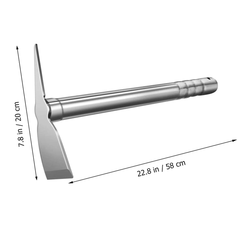 Yardwe Stainless Steel Garden Hoe 15.27X7.87In Heavy Duty Outdoor Gardening Tool for Weeding Digging Loosening Soil and Transplanting 58x20cm