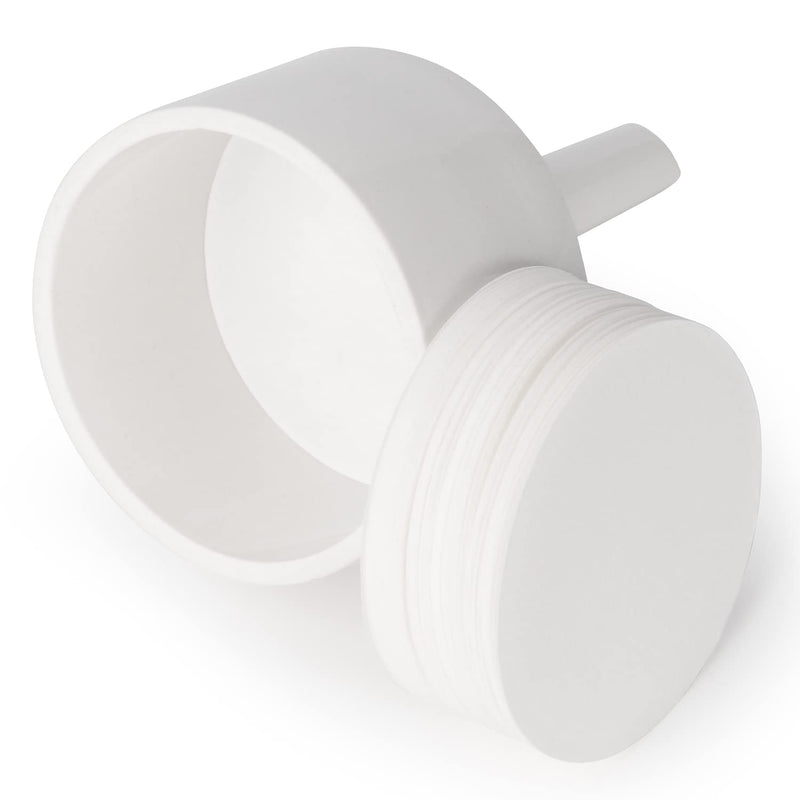 Qualitative Filter Paper Circles, 94 mm Diameter Cellulose Lab Filter Paper, 20 Micron Particle Retention, Medium Flow Filtration Speed, Pack of 100