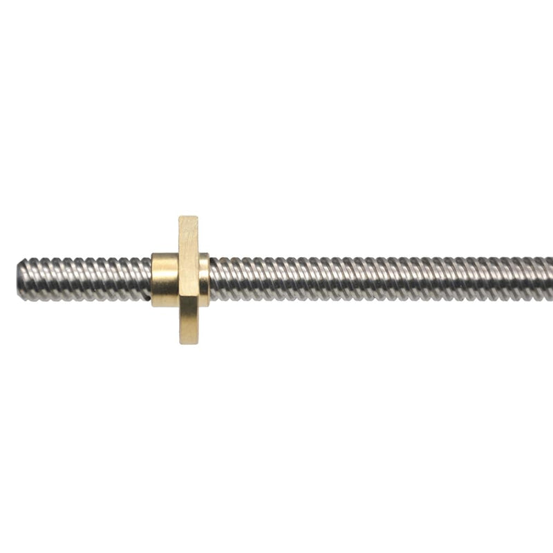 365mm T8 Tr8x8 Z Axis Lead Screw with Brass Nut Z-axis Upgrade Kit 8mm Lead for Ender 3 V2/Ender 3 V2 Neo/Ender 3 Pro/Ender 3/Ender 3 Neo/Voxelab 3D Printer 365mm lead screw with flange cutted nut Tr8x8 (8mm lead)